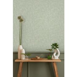 Crown Lynford Texture Mid Weight Vinyl Wallpaper, Green