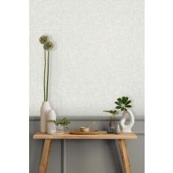 Crown Lynford Texture Mid Weight Vinyl Wallpaper, White