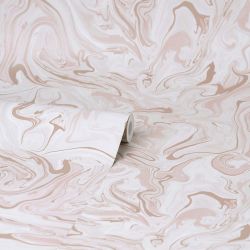 NuWall Marble Swirl Peel & Stick Wallpaper, Blush