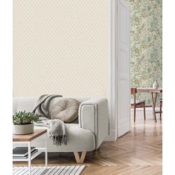 Vymura Santina Trellis Italian Heavyweight Vinyl Wallpaper, Natural