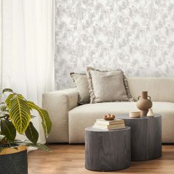 Fine Decor Sierra Textured Wallpaper, Light Silver