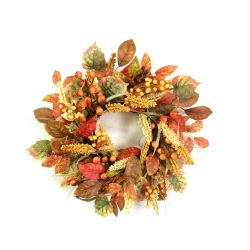 Autumn Leaves Orange Wreath