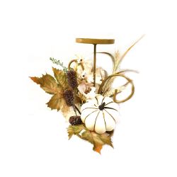 Candle Holder W Pumpkin 25cm