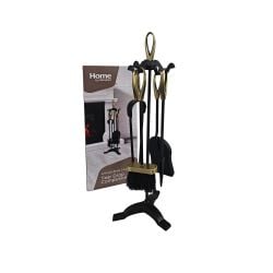 Tear Drop 4 Piece Companion Set Antique Brass