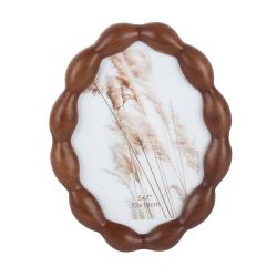 Decorative Oval Photo Frame Maroon