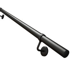 Rothley Matt Black Stair Hand Rail Kit 3.6M