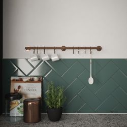 Rothley Utensil Rail Antique Copper 19 x 600mm