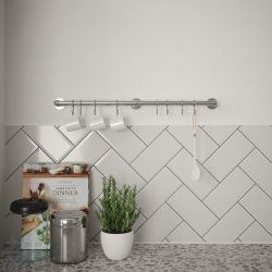 Rothley Utensil Rail Brushed 19 x 600mm