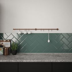 Rothley Utensil Rail Antique Copper 19 x 1000mm