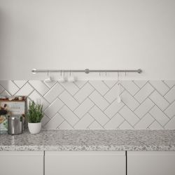 Rothley Utensil Rail Brushed 19 x 1000mm