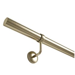 Forgeworks Satin Brass Stair Hand Rail Kit 3.6M