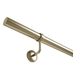 Forgeworks Satin Brass Stair Hand Rail Kit 2.4M