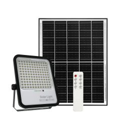 Britwall 300W Led Floodlights With Solar Panels, 30W Solar Panel, 30Ah Battery, 3300 Lumens