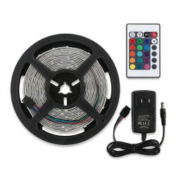 Ener-J 5 Meter Rgb Led Strip Kit With 60 Leds Per Meter, Controller + Remote + 12V 2A Adapter & Uk Plug, Ip65