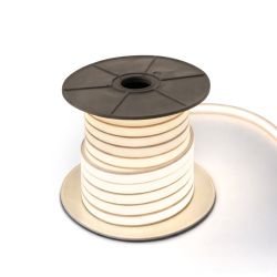 Ener-J 24V Silicon Neon Strip 30M 10X10Mm Natural White 7W Per Metre 120 Leds Per Metre