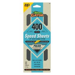 Gator Zip Sheets AlumiNext Hook & Loop 5pack 400Grit