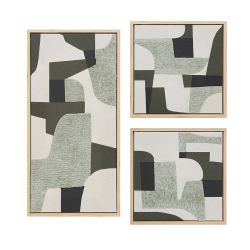 Irregular Abstract Mosaic Wall Art 3 Set 