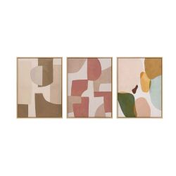 Earth Tone Geometric Abstract Wall Art 3 Set 30x40cm