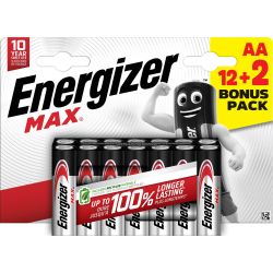 Energizer Max AA Batteries, Alkaline, 14 Pack