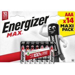 Energizer Max AAA Batteries, Alkaline, 14 Pack