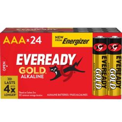 Eveready Gold AAA Batteries, Pack of 24