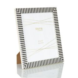 Black & White Stripe Photo Frame 8x10