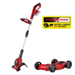 Einhell 18V Cordless Grass Trimmer & Mower Kit 28cm Cut Wdt