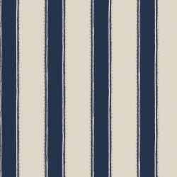 Laura Ashley Denwick Stripe Midnight Seapsray Wallpaper