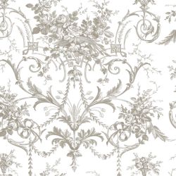 Laura Ashley Tuileries Dark Dove Grey Wallpaper