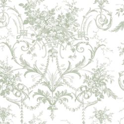 Laura Ashley Tuilieries Sage Green Wallpaper