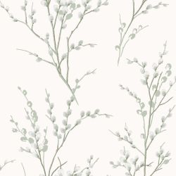 Laura Ashley Pussy Willow Sage Green Wallpaper