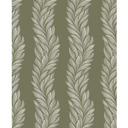 Laura Ashley Coulderton Leaves Olive Green Wallpaper