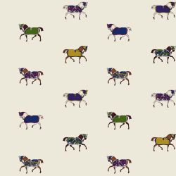 Joules Regal Horse Print Cream/Multi Wallpaper