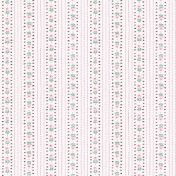 Cath Kidston Rose Ticking Stripe Pink Wallpaper