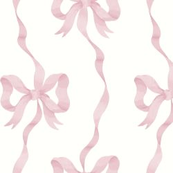 Cath Kidston Ribbon Bow Pink Wallpaper