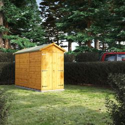 Powersheds Apex Garden Shed10ftx4ft Wndwls Dbl Drs