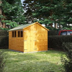 Powersheds Apex Garden Shed - 10ft x 8ft - DD