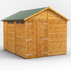 Powersheds Apex Security Shed - 10ft x 8ft - DD