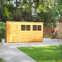 Powersheds Pent Garden Shed - 12ft x 4ft