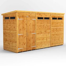 Powersheds Pent Security Shed - 12ft x 4ft - DD