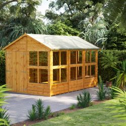 Powersheds Apex Potting Shed - 12ft x 8ft - DD