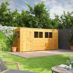 Powersheds Pent Garden Shed - 14ft x 4ft