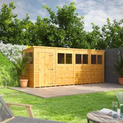 Powersheds Pent Garden Shed - 16ft x 4ft