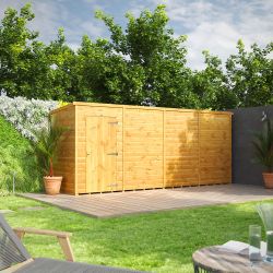 Powersheds Pent Garden Shed 16ft x 4ft Windowless