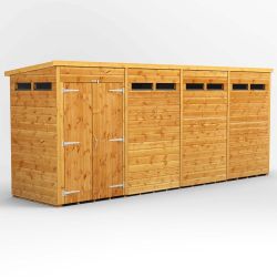 Powersheds Pent Security Shed - 16ft x 4ft - DD