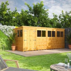 Powersheds Pent Garden Shed - 16ft x 6ft - DD