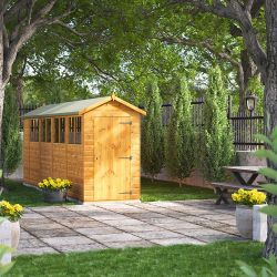 Powersheds Apex Garden Shed - 18ft x 4ft