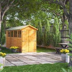 Powersheds Apex Garden Shed - 18ft x 4ft - DD