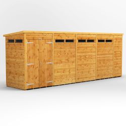 Powersheds Pent Security Shed - 18ft x 4ft - DD