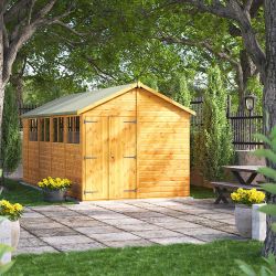 Powersheds Apex Garden Shed - 18ft x 8ft - DD